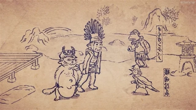 Смотреть аниме Карикатуры дикой природы Сэнгоку