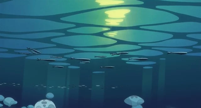 Смотреть аниме Рыбка Поньо на утёсе